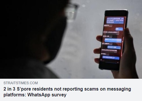 2 in 3 S’pore residents not reporting scams on messaging platforms: WhatsApp survey